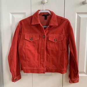 F21 Red corduroy jacket